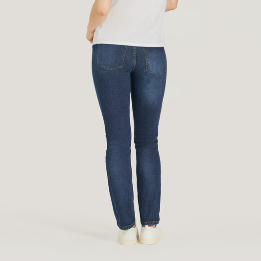 Mid Rise Slim Straight Ridge Jeans Medium/Dark Blue Slim Straight jeans