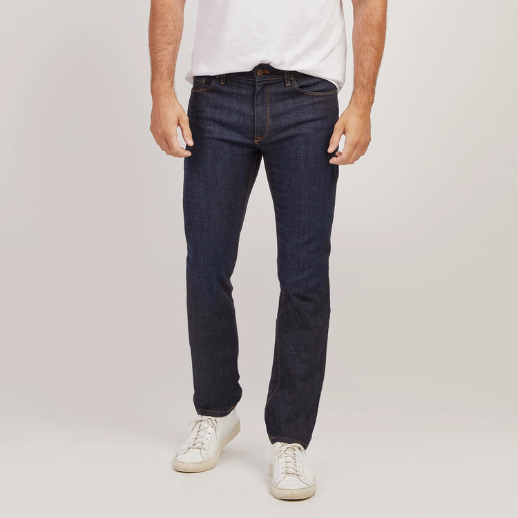 Men wearing Dark Blue Slim Crosby Jeans