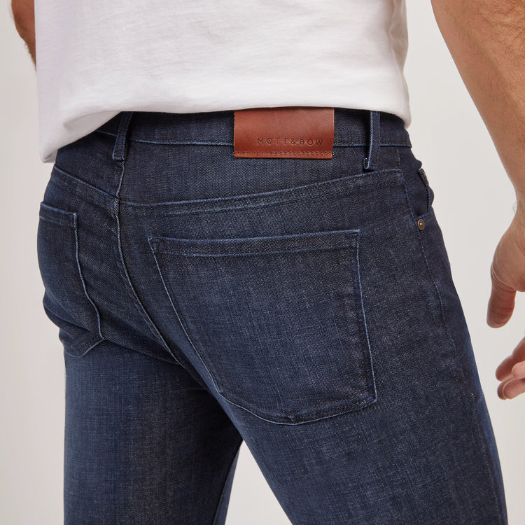 Men wearing Medium/Dark Blue Slim Crosby Jeans