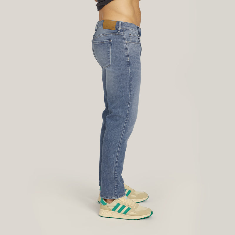 Men wearing Vintage Blue All Blue Jeans jeans