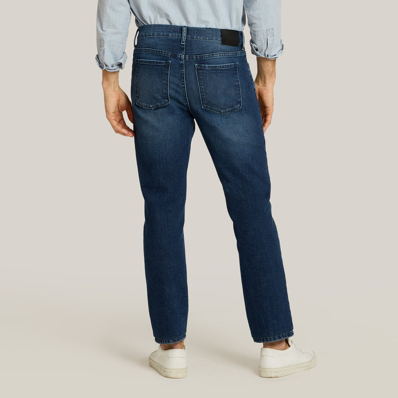 Men wearing Midnight Blue All Blue Jeans jeans