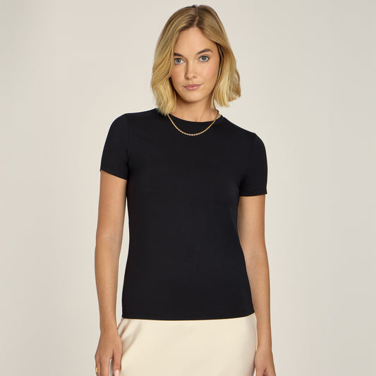 Second Skin Crew Tee Black Crew tees