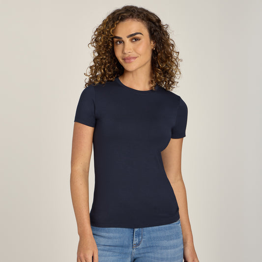 Second Skin Crew Tee Navy Crew tees