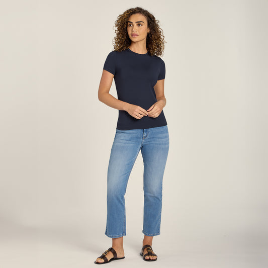 Second Skin Crew Tee Navy Crew tees