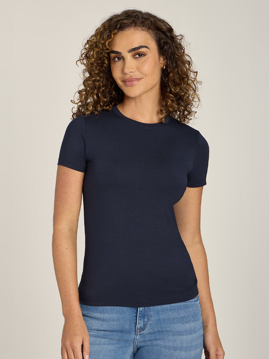 Second Skin Crew Tee Navy Crew tees