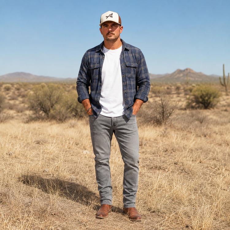 Men wearing Light Gray Straight Stone Jeans