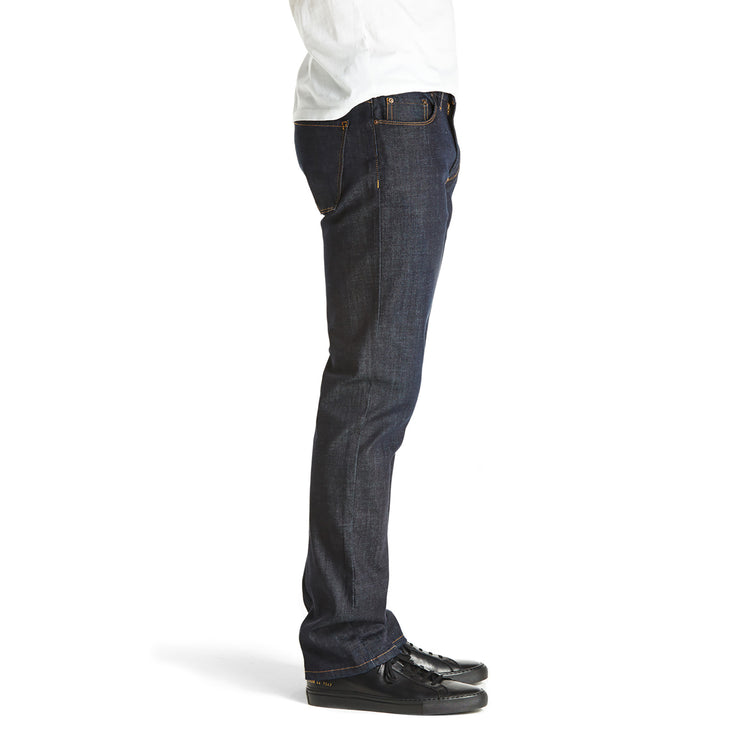 Men wearing Bleu Foncé Jean droit Crosby