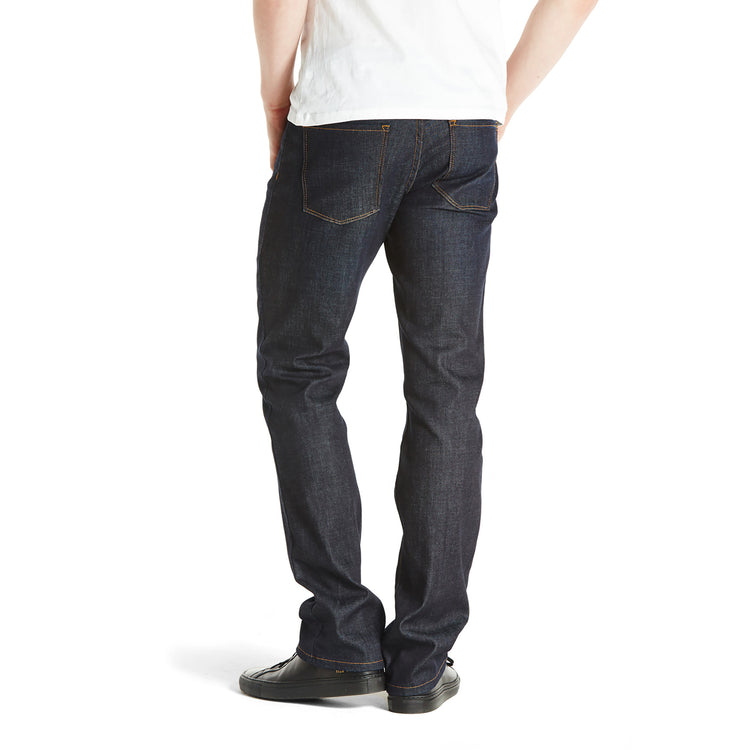 Men wearing Bleu Foncé Jean droit Crosby