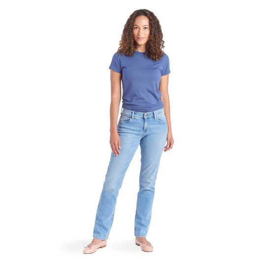 Mid Rise Slim Straight Grand Jeans Light Blue Slim Straight jeans