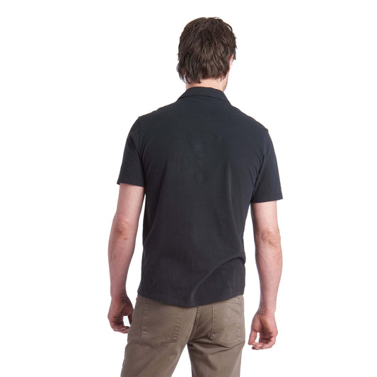Jersey Sueded Polo Black polo tees