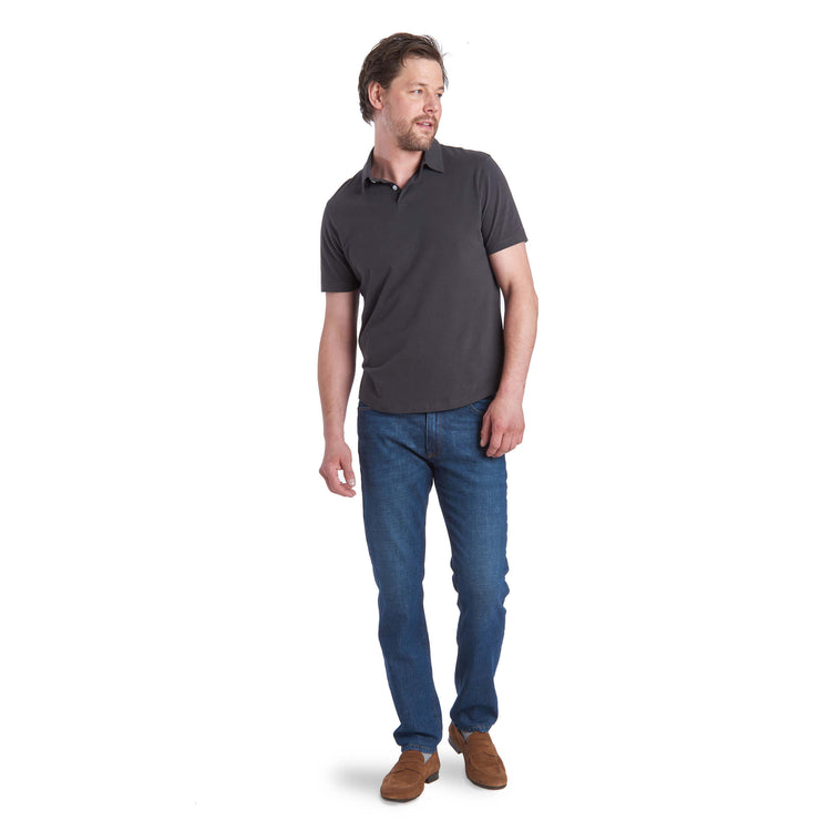 Men wearing Gris oscuro Jersey Sueded Polo