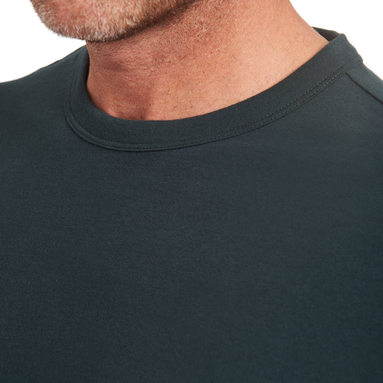 Men wearing Pine Classic Crew Driggs Tee