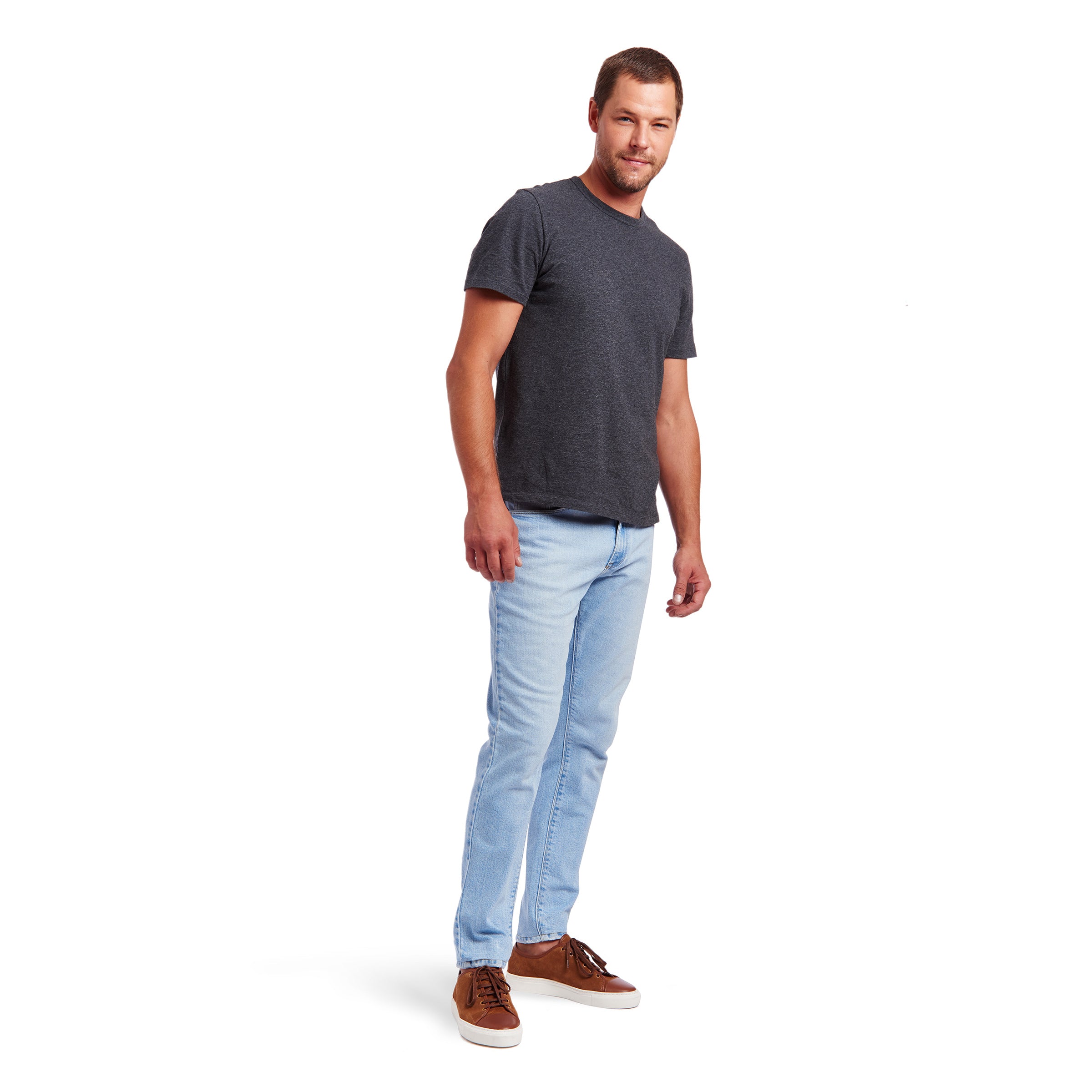 Men wearing Light Blue Slim Hubert Jeans