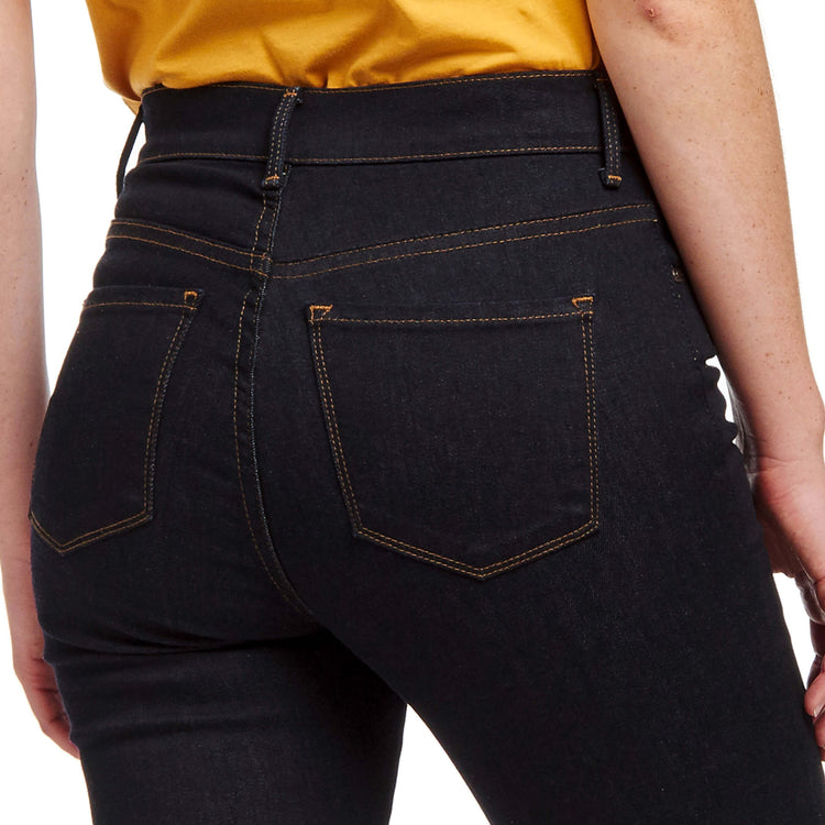 Women wearing Dark Blue High Rise Skinny Moore Jeans