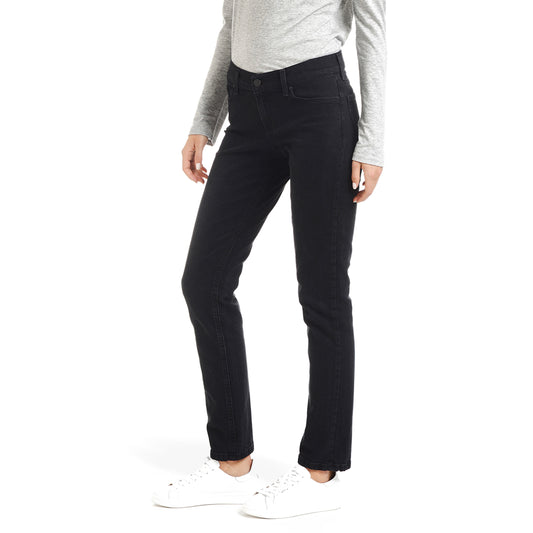 Mid Rise Slim Straight Allen Jeans Washed Black Slim Straight jeans