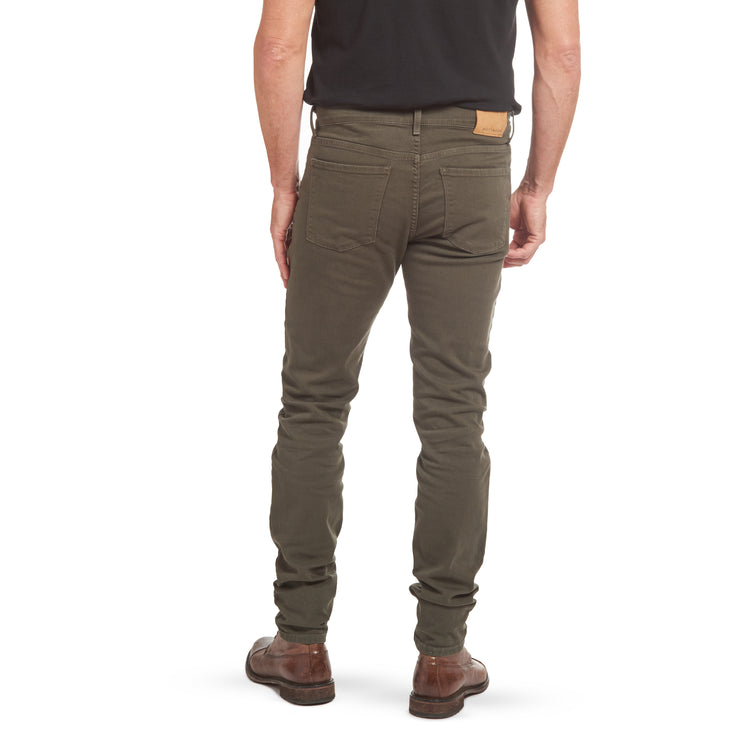 Men wearing Military Green Skinny Mercer Jeans