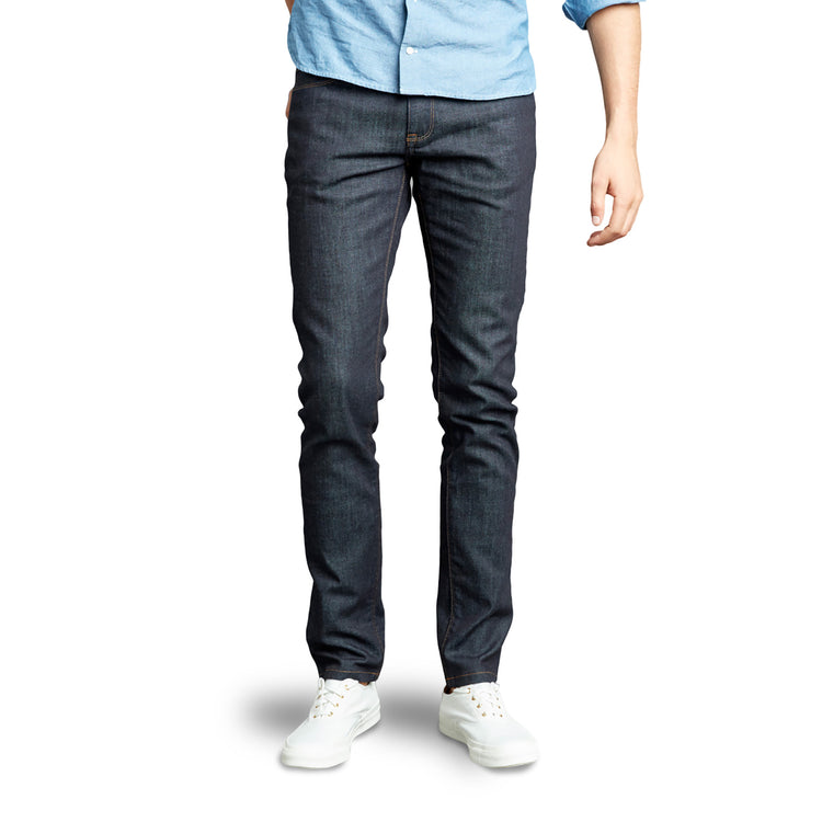 Men wearing Dark Blue Skinny Mosco Jeans