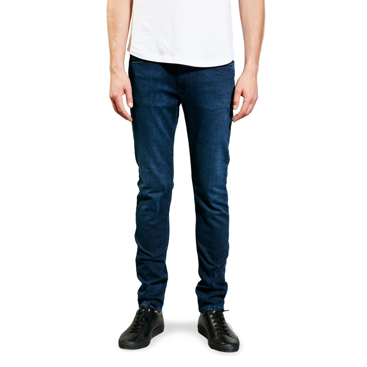 Men wearing Medium/Dark Blue Skinny Staple Jeans