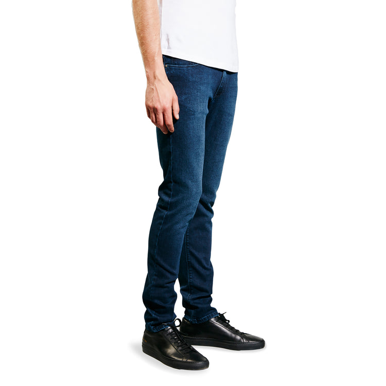 Men wearing Medium/Dark Blue Skinny Staple Jeans