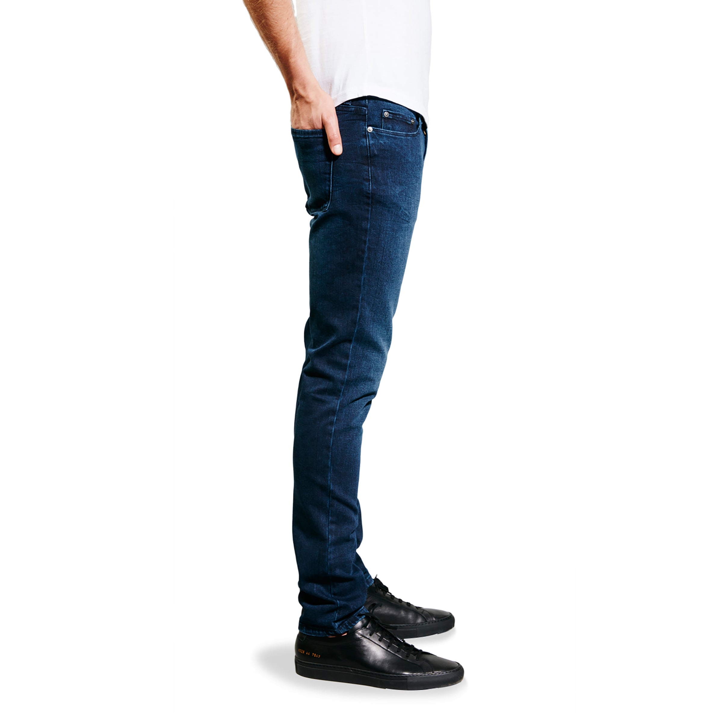 Men wearing Medium/Dark Blue Skinny Staple Jeans