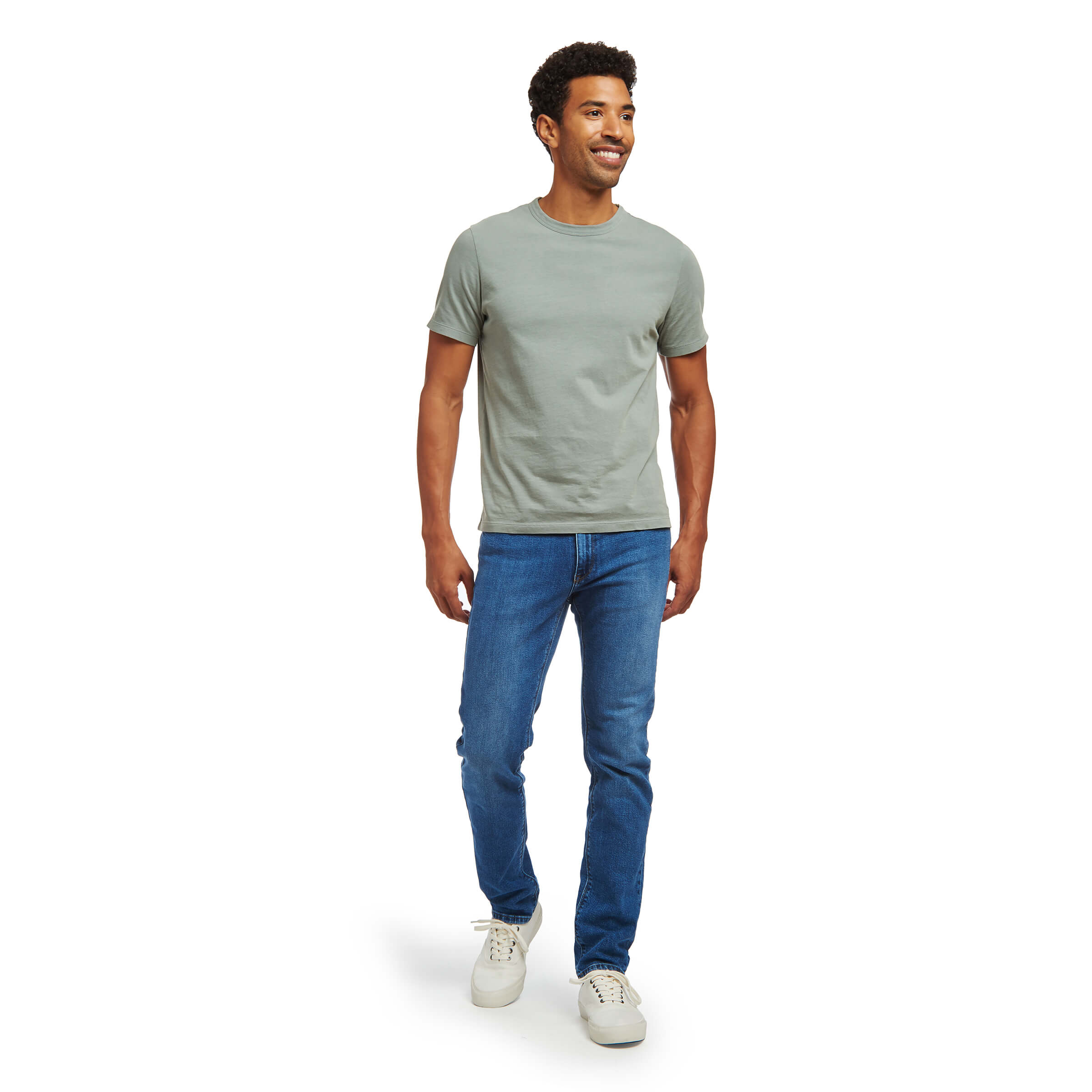 Men wearing Medium Blue Slim Hubert Jeans