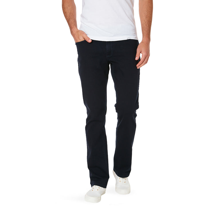 Men wearing Navy Straight Mercer Jeans