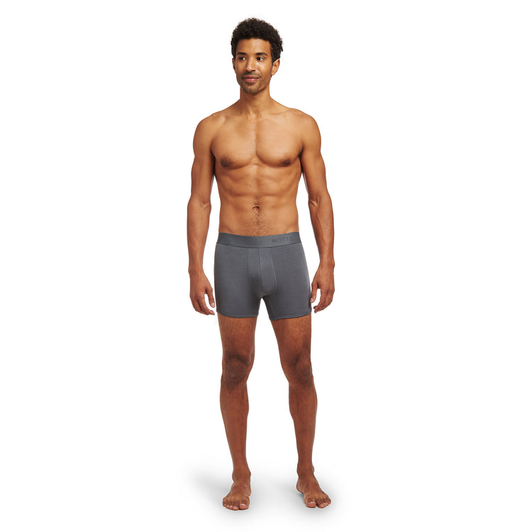 Men wearing Bleu Graphite Second Skin Trunk